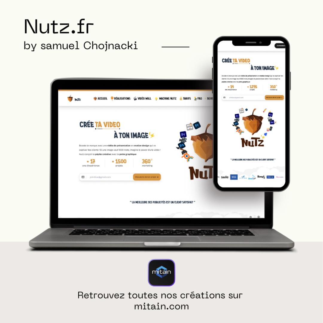 🌐 Nutz.fr - Un Site Web Performant et Élégant